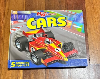 Livre pop-up CARS Rare Mean Machines - 5 pop-ups incroyables ! Style de formule de voitures de course