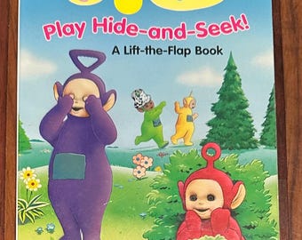 Les Teletubbies jouent à cache-cache et soulèvent les rabats Scholastic 1999 VTG