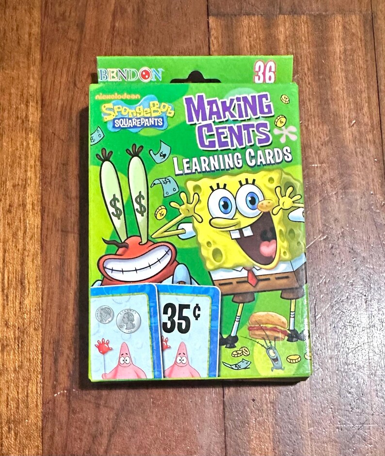Spongebob Learning Numbers 2x Spongebob Squarepants Learning Cards Bendon Make-a-word & Making ...