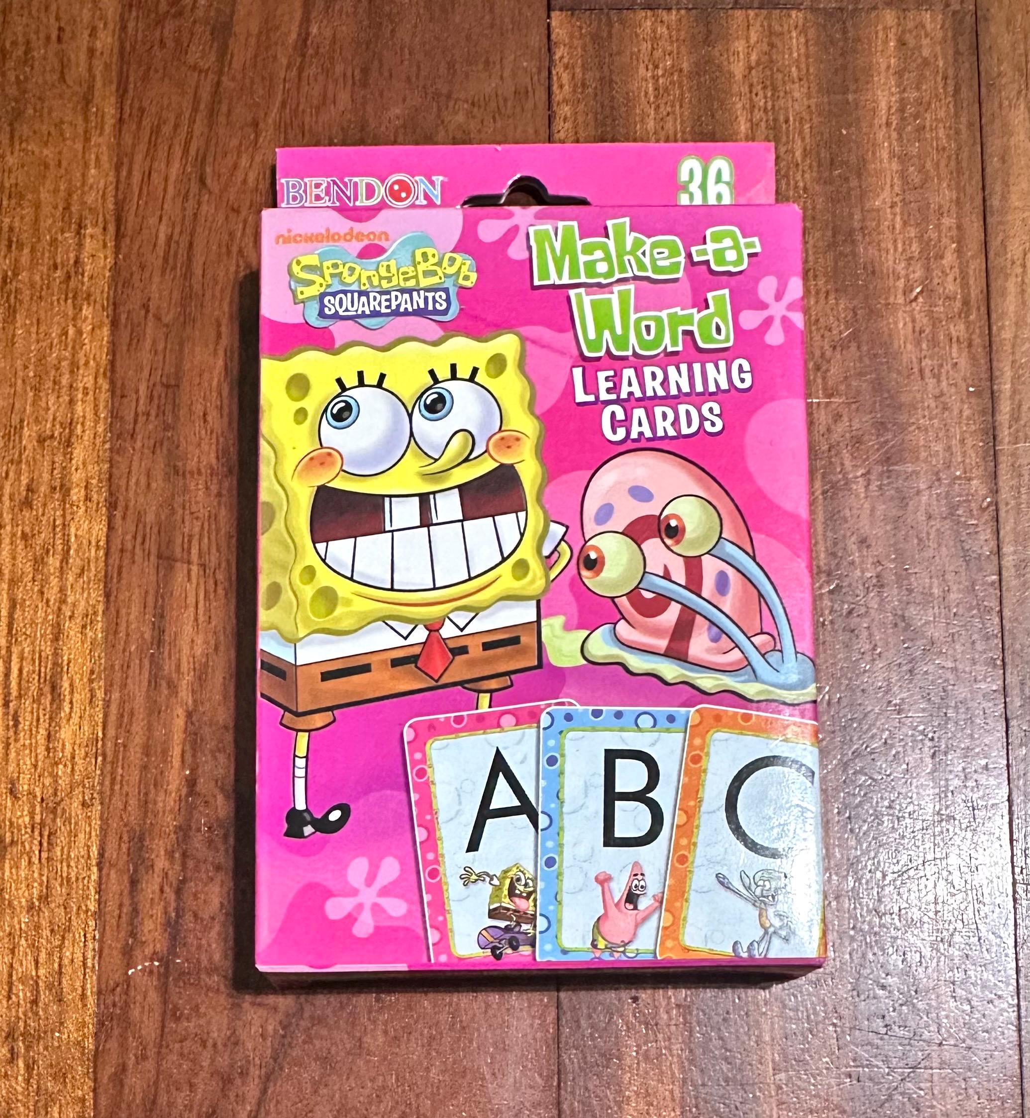 Spongebob Learning Numbers 2x Spongebob Squarepants Learning Cards Bendon Make-a-word & Making ...