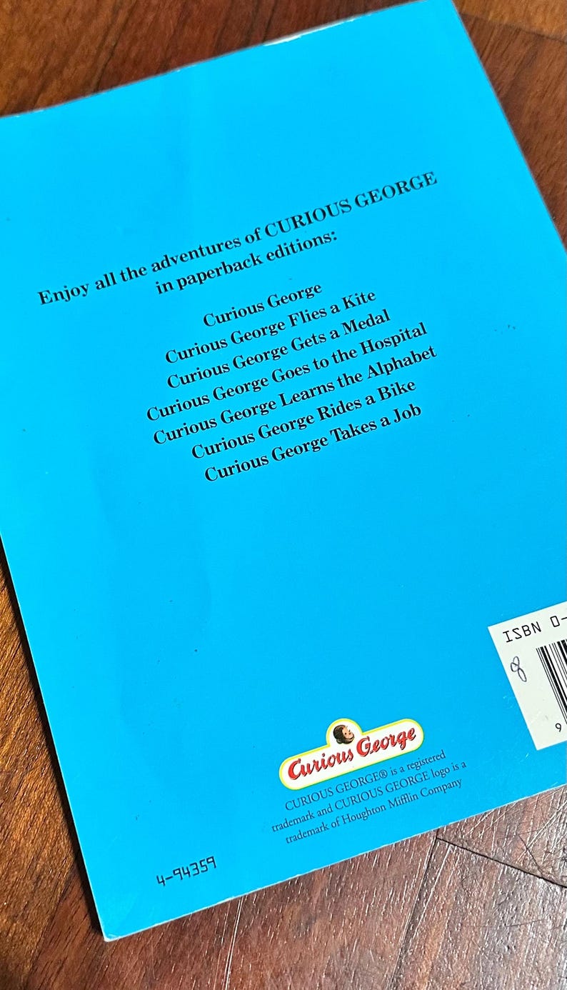 Curious George Learns the Alphabet by H. A. Ray (paperback, 1991) - Etsy