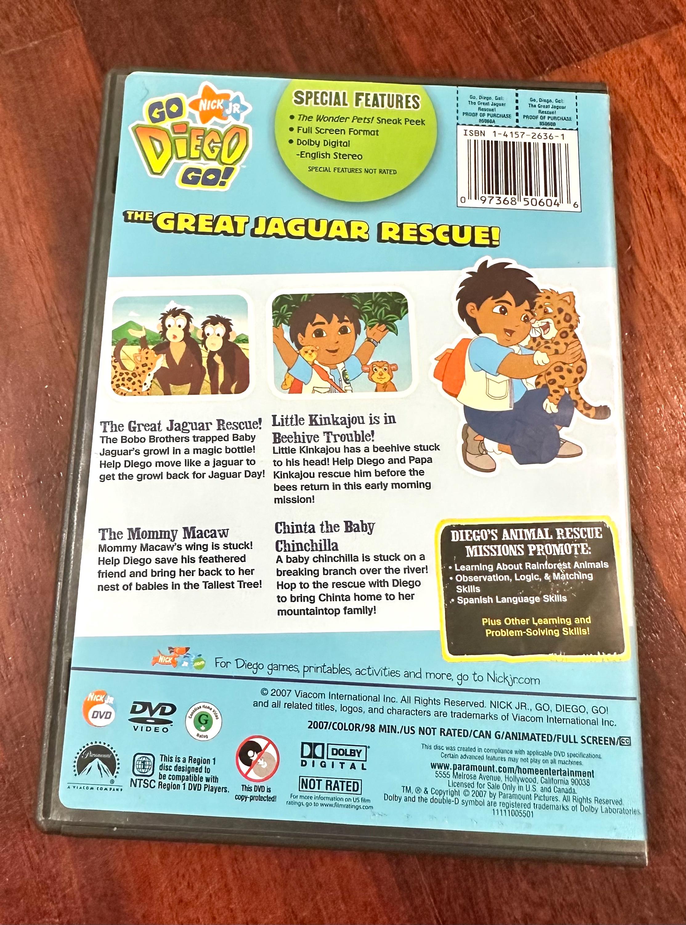 Go Diego Go!: the Great Jaguar Rescue DVD - Etsy