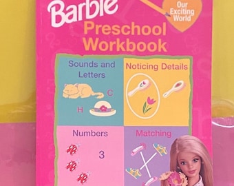 NEW~ Barbie Preschool Workbook~1999 VINTAGE