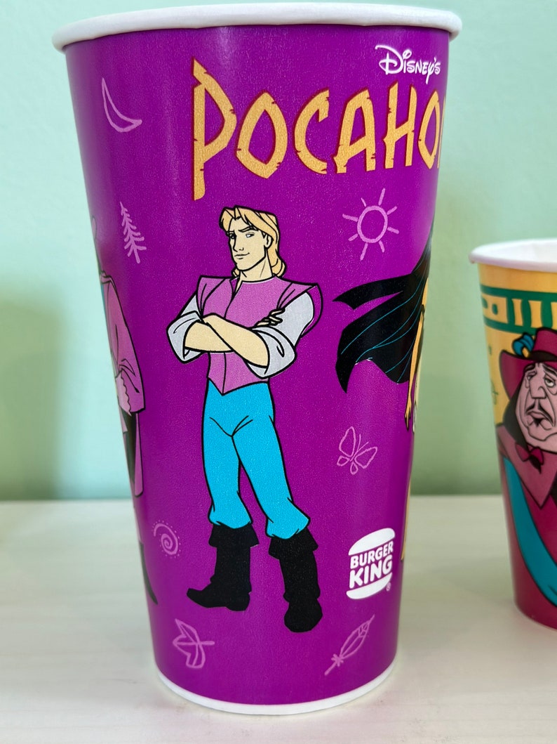 Pocahontas 90s Burger King Paper Cups. - Etsy