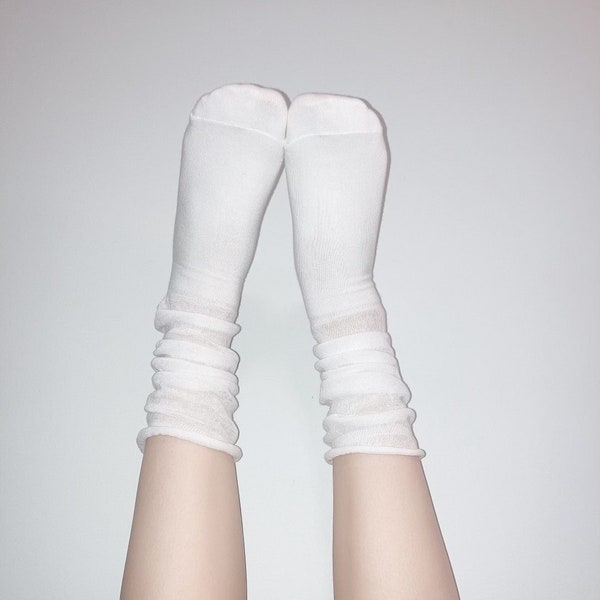Slouch Socks / Sheer Socks / Ribbed Socks / Crew Socks / Boot Socks / White socks