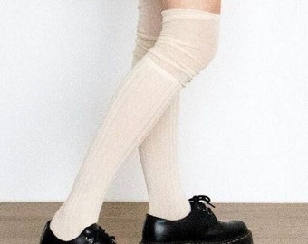 Slouch Top Knee High Socks
