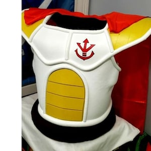Cosplay Kid Vegeta Saiyan Armor Universal Fit (BRAND NEW) White/ Anime Yellow/Red cape/Saiyan tail