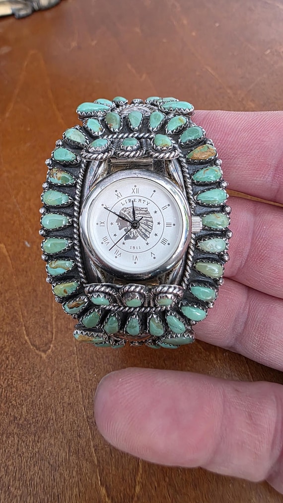 Zuni Petit Point Turquoise Watch
