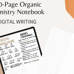 120-Page (Organic) Chemistry Notebook - 1/2 HEX PAPER, 1/2 LINED
