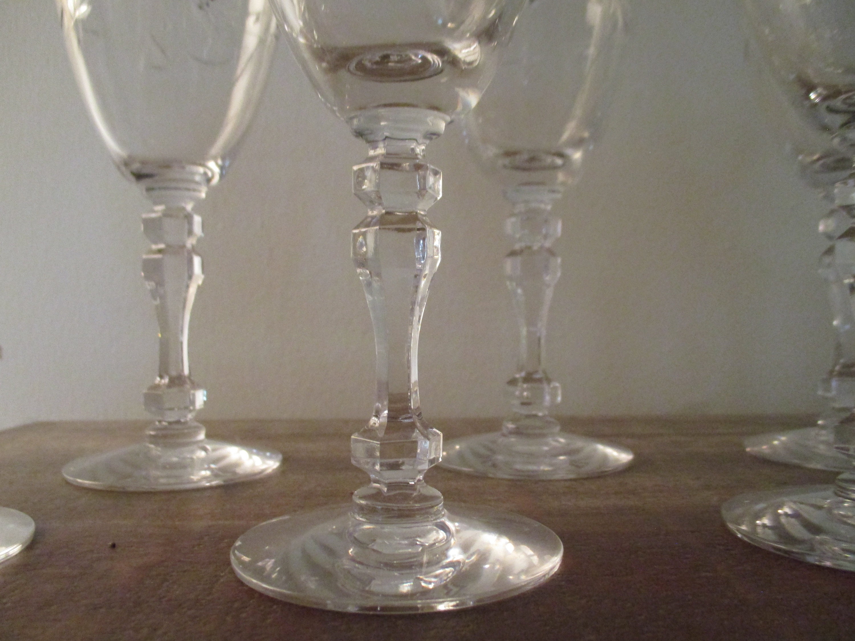 Vintage Silver Rimmed Wine Glasses With Etched Design Set Of Etsy