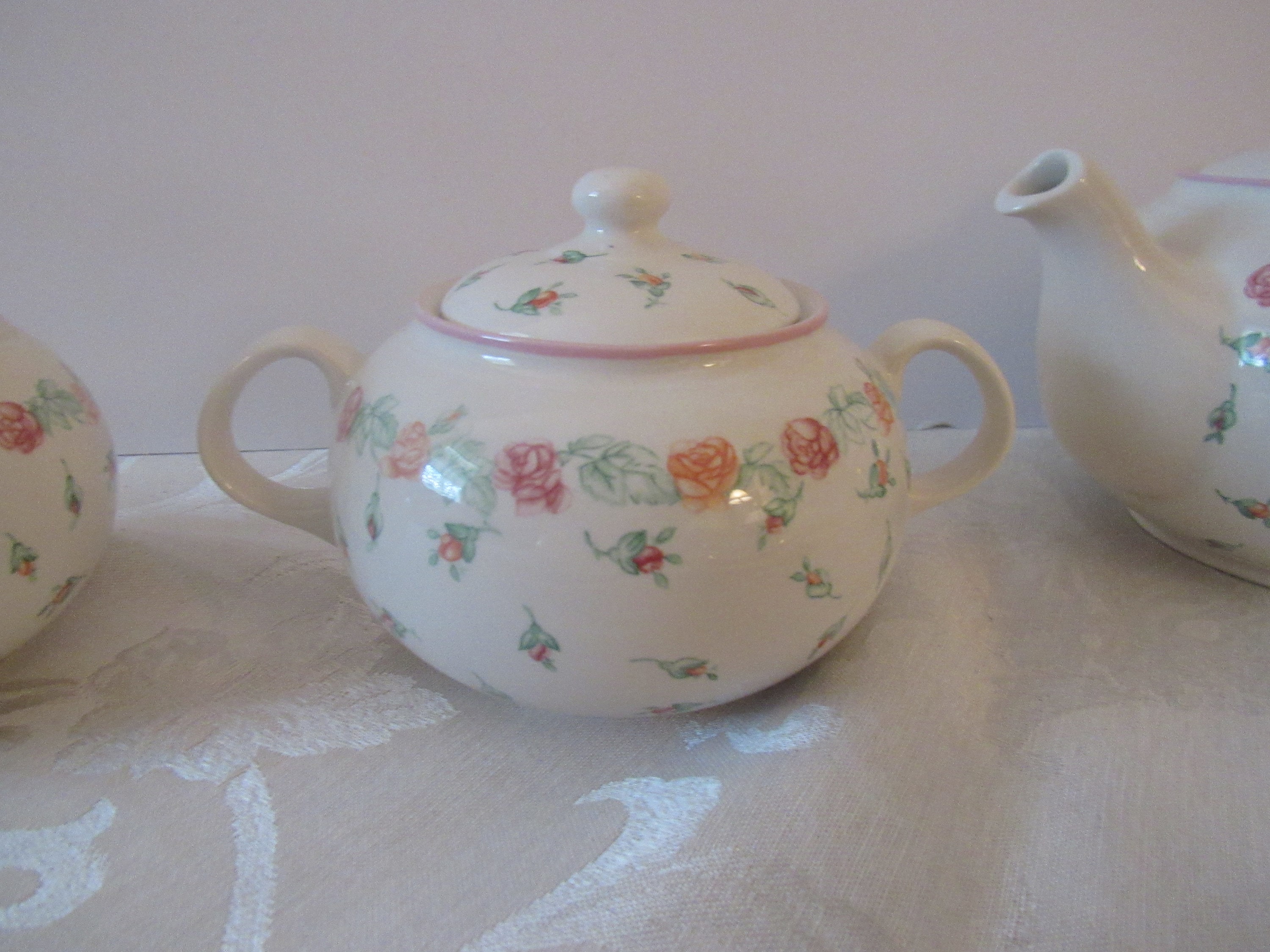 Staffordshire England Laura Ashley Rosebud Tea Pot and Teacup Etsy