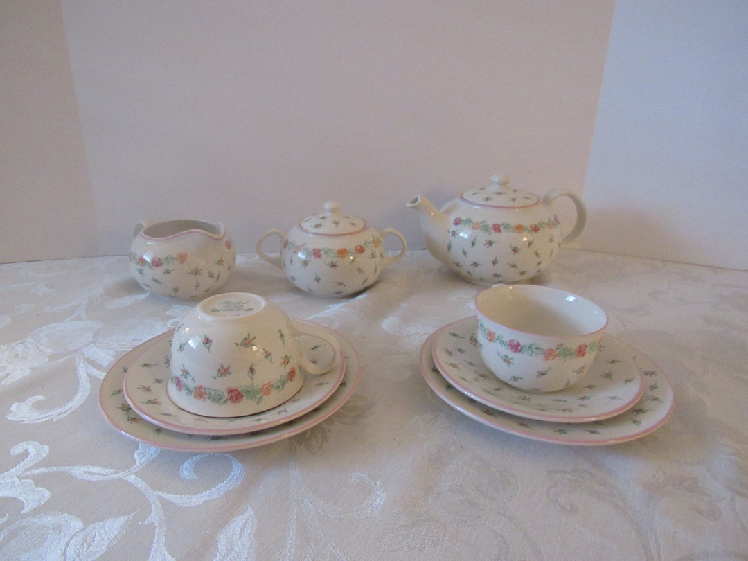 Staffordshire England Laura Ashley Rosebud Tea Pot and Teacup Etsy