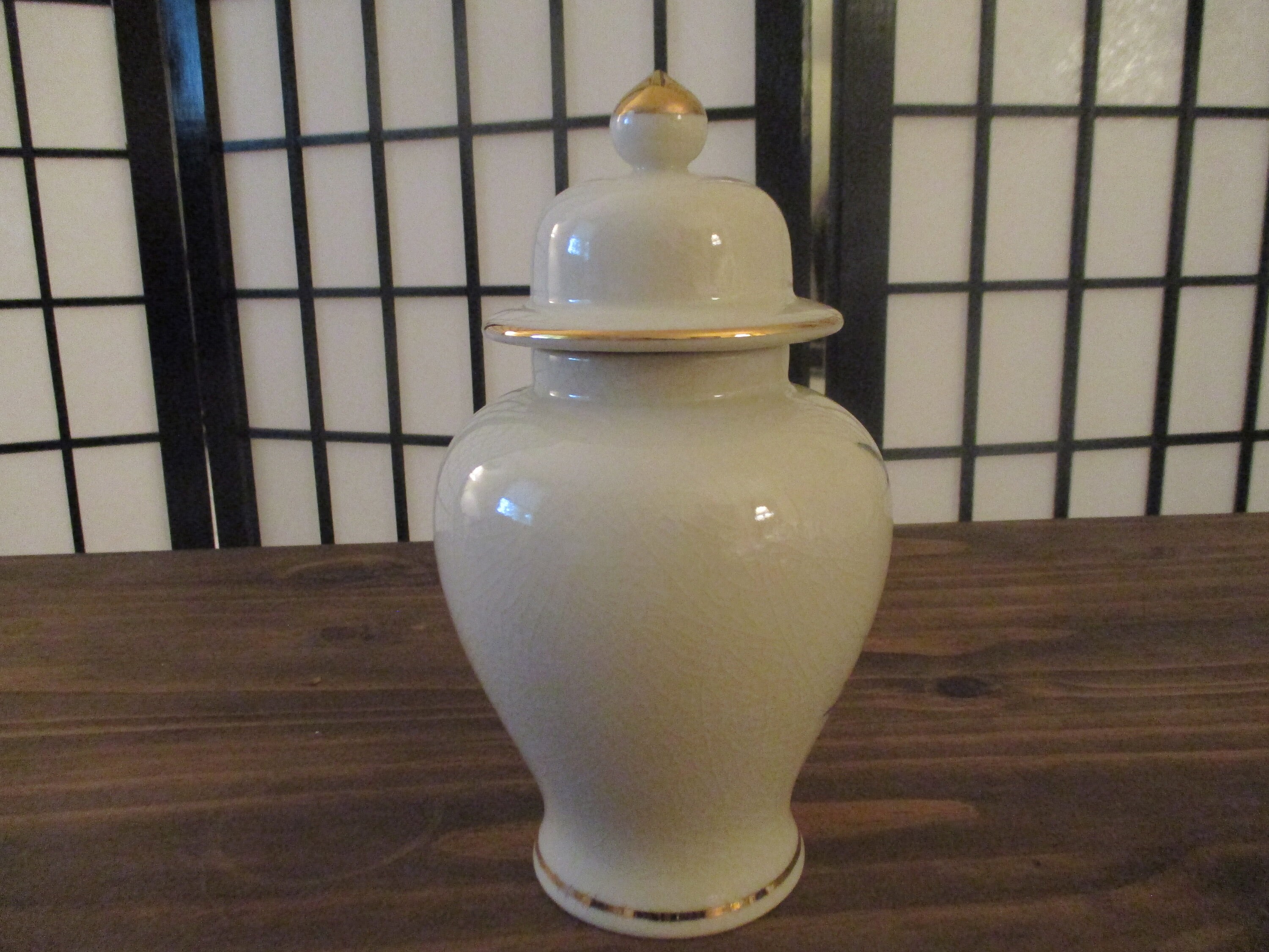 Vintage Japanese jar with lid floral design with gold gilt Etsy