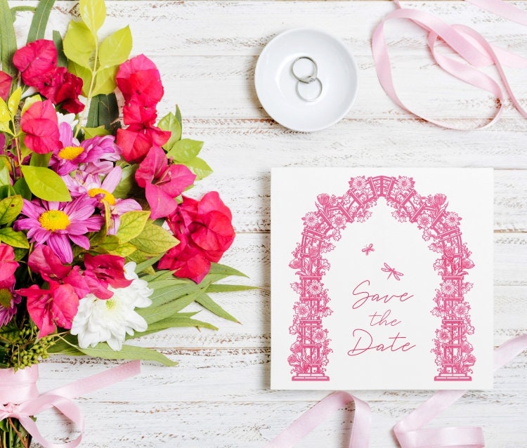 Flower Arch SVG Papercut template Silhouette Wedding Clipart Etsy