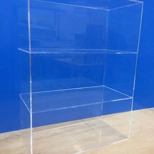 Displays2buy 12&quot; x 7&quot; x 16&quot;h 2 shelves WITHOUT DOOR Acrylic Lucite Countertop Display ShowCase Cabinet