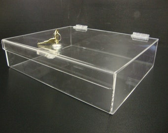 Displays2buy 12" x 10" x 3" Locking Security Showcase Safe Box Countertop Display Case