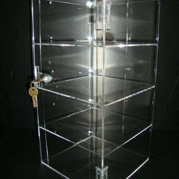 Displays2buy 8" x 8" x 16" Locking Security Showcase Safe Box Acrylic Countertop Display Case