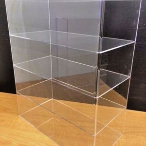 Displays2buy 16" x 8" x 19" WITHOUT DOOR Acrylic Countertop Display Case Showcase Cabinet Shelves