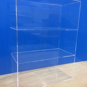 Displays2buy 12&quot; x 8&quot; x 16&quot;h 2 shelves WITHOUT DOOR Acrylic Lucite Countertop Display ShowCase Cabinet