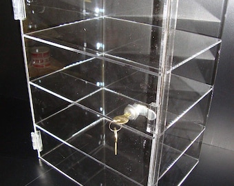 Displays2buy 12" x 8" x 16" Locking Security Showcase Safe Box Acrylic Countertop Display Case