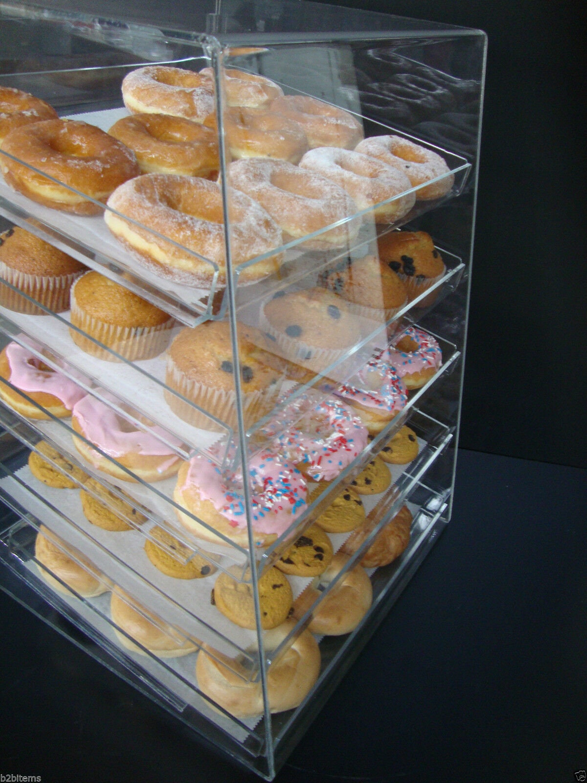 Displays Solution Acrylic Case w/5 trays Pastry Bakery Donut Etsy