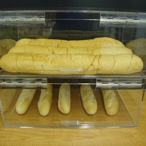 Displays2buy 19&quot;w 2 tiers Bread Display Acrylic case Bakery Pastry Cookies Bagels CUPCAKE