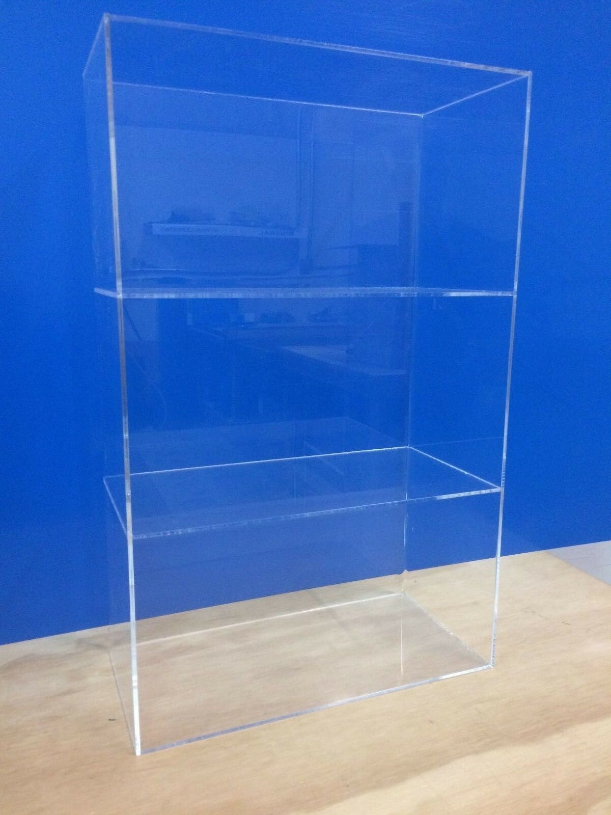 Displays2buy 14" x 4 1/4" x 16"h WITHOUT DOOR Acrylic Lucite Countertop Display Case ShowCase