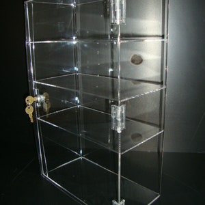 Clear Acrylic Counter Display Case/Cabinet With 4 LED Light & Multi Purpose