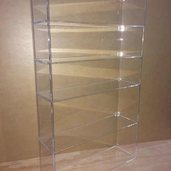 Displays2buy 14" x 4 1/4" x 24"h WITHOUT DOOR Acrylic Lucite Countertop Display Case ShowCase Box Cabinet