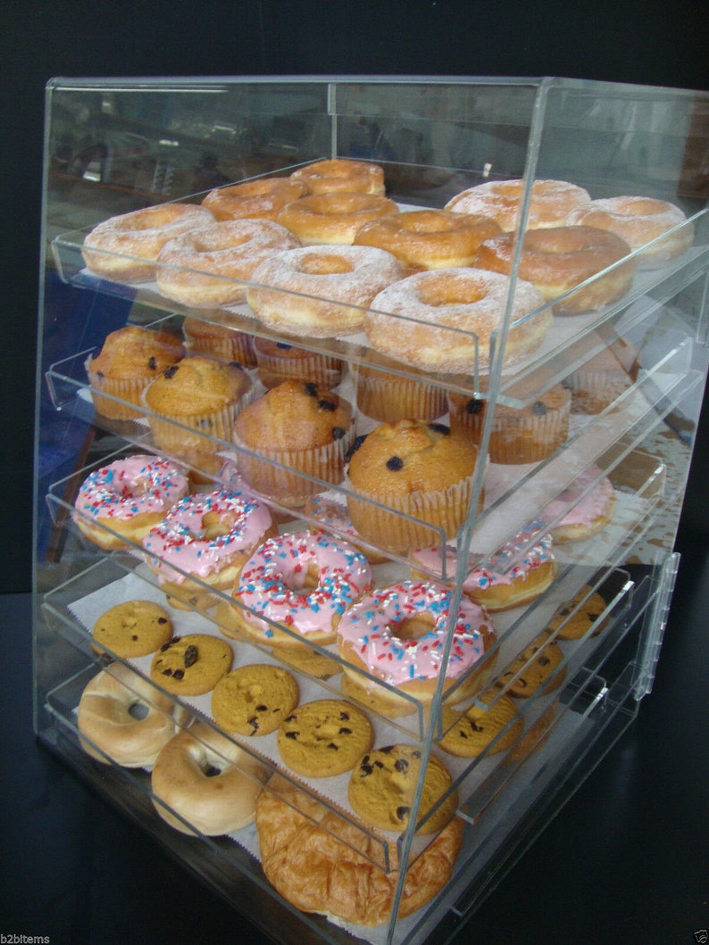 Displays Solution Acrylic Case W/5 Trays Pastry Bakery Donut Etsy