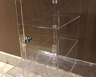 Displays2buy Acrylic Showcase Display Case with Shelves and Locking Door