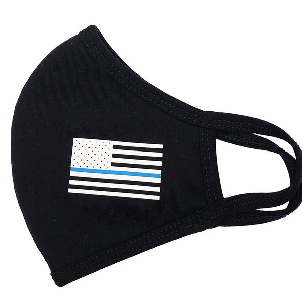 Thin Blue Line Mask Etsy
