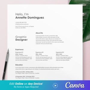 Minimalist Resume CV Template - Il 300x300.5351095317 7axm 