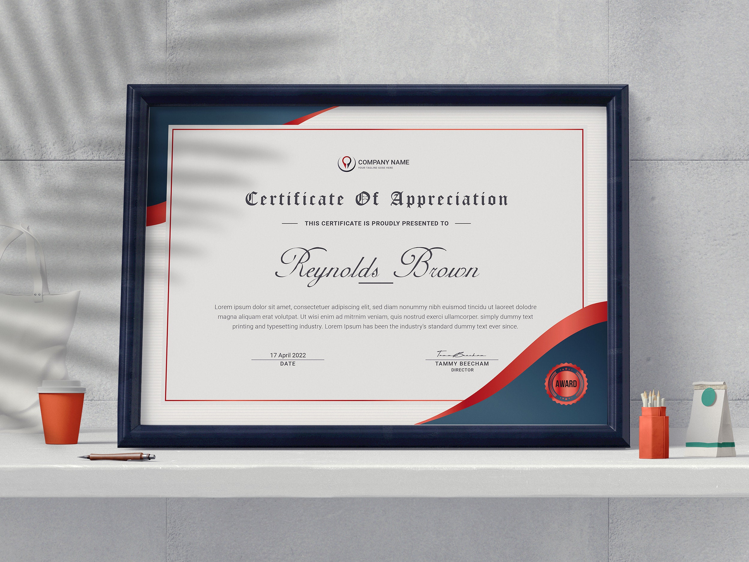 Certificate Template Word, Certificate of Completion, Appreciation  Certificate, Achievement Certificate, Award Certificate, Word Editable Pertaining To Award Certificate Templates Word 2007