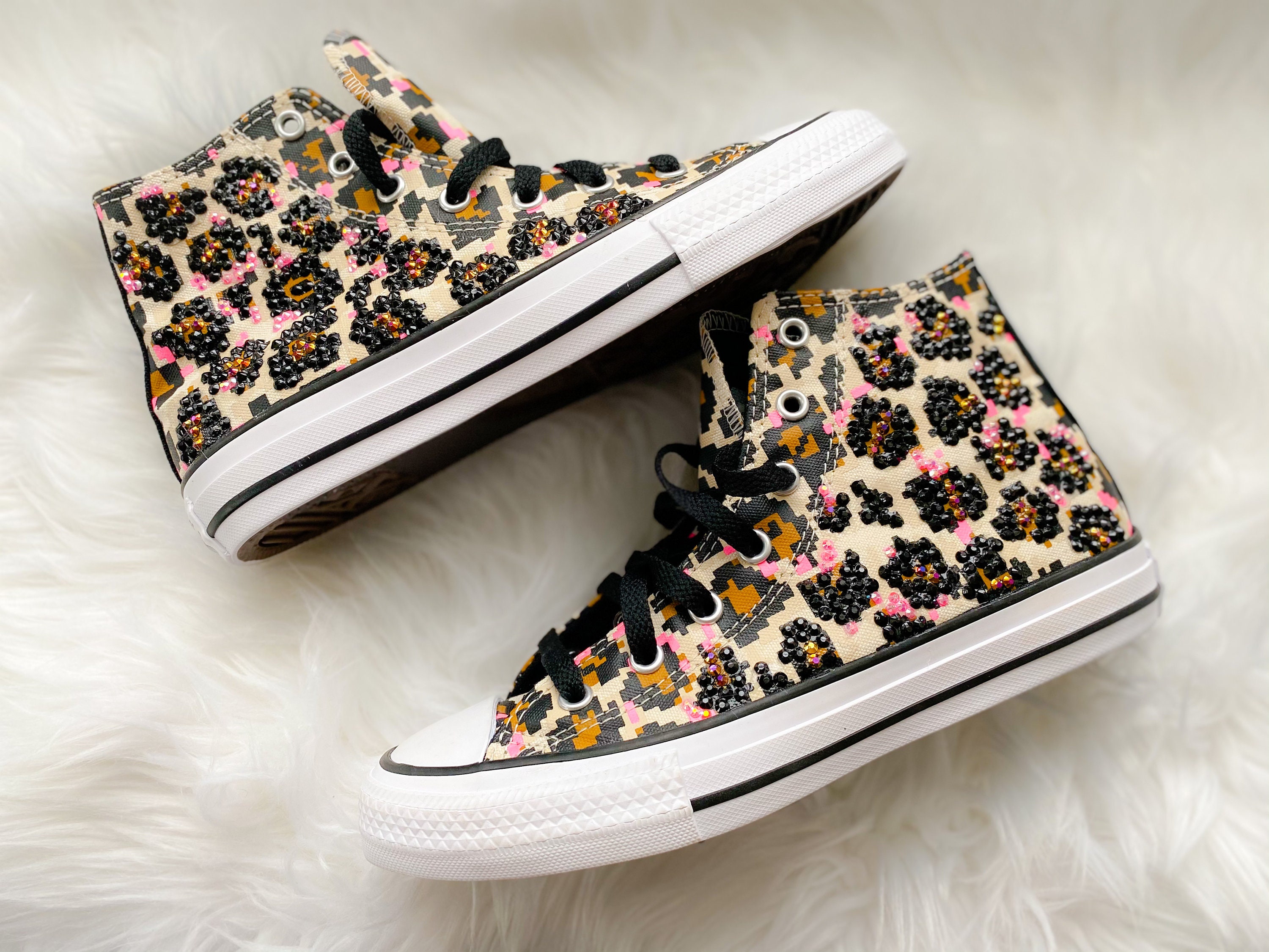 Leopard Converse - Etsy Leopard Converse - Etsy