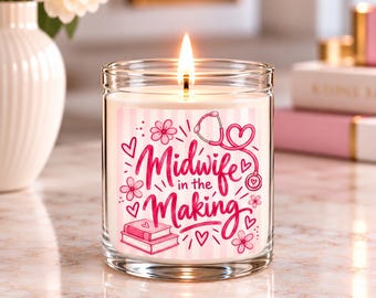 Student Midwife Candle, Midwifery Student Gift, Student Midwife Mode On, Midwife Gift for Her, Midwifery Graduation Gift, Nursing Student