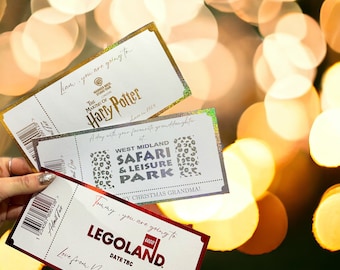 Day Out Event Foil Personalised Gift Ticket | Concert | Day Out | Studio Tour Day| Event Ticket | Gift Voucher | Theme Park