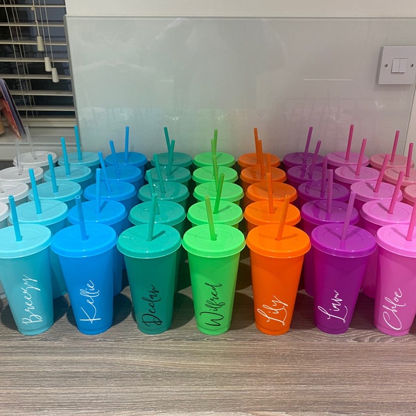 Personalised Name Cold Cup 24oz | Starbucks Cup With Lid and Straw | Hen Party | Bridesmaid | Party | Birthday | Name Cup