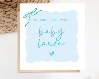 Cartão personalizado para novo bebê | Futura mamãe | Grávida | Casal | Anúncio de gravidez | Presente | Parabéns pela gravidez