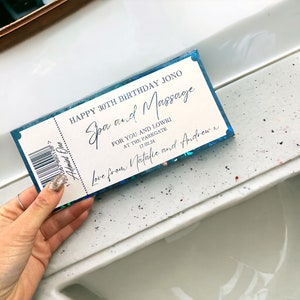 Gepersonaliseerde cadeaukaart dagje uit Spa-dagcadeau | Concert | Dagje uit | Kuurdag| Evenementticket | Cadeaubon |