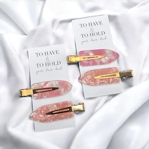 Pinzas para el pelo de boda en color rosa para tener y sujetar/Pinzas/Propuesta de dama de honor/Despedida de soltera/Bolsa de regalos/Regalo/Damas de honor/Azul/