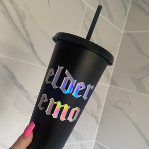 Elder Emo Personalised Cold Cup 24oz | Starbucks Cup With Lid and Straw | MCR | My Chemical Romance | BMTH
