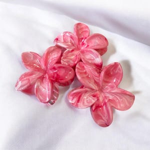 Large Pink 8cm Flower Hair Claw | Claw Clip | For Her | Acetate Hair Claw | Hair Claw Clips | Thick Hair | Gift | Mothers Day | Holiday
