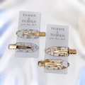 To Have and To Hold Wedding Hair Clips| Gold and Silver Flake Clips| Bridesmaid Proposal | Hen Party | Goodie Bag | Gift | Bridesmaid |