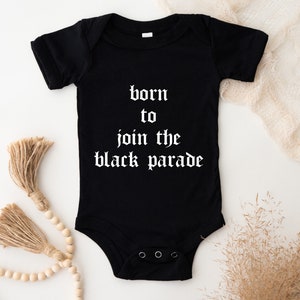 Emo Parade Baby Vest Grow Suit | | Announcement | Coming Soon | Sibling | Due Date | Pregnancy Gift | MCR | Emo | Punk | Pop
