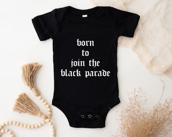 Emo Parade Baby Vest Grow Suit | | Announcement | Coming Soon | Sibling | Due Date | Pregnancy Gift | MCR | Emo | Punk | Pop