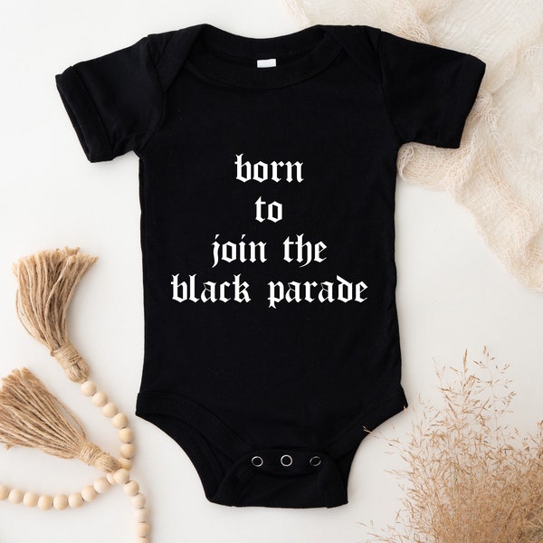 Emo Parade Baby Vest Grow Suit | | Announcement | Coming Soon | Sibling | Due Date | Pregnancy Gift | MCR | Emo | Punk | Pop