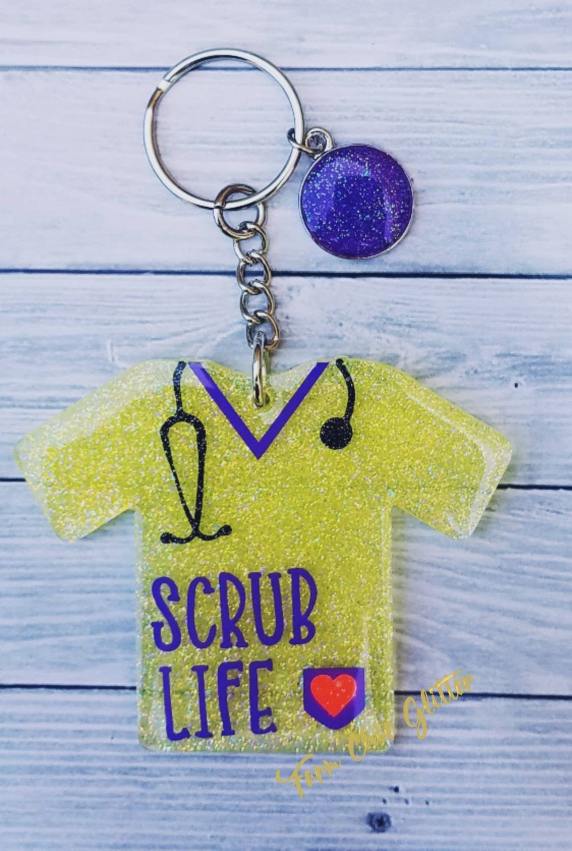 Medical scrub top keychain nurse keyring scrub shirt | Etsy