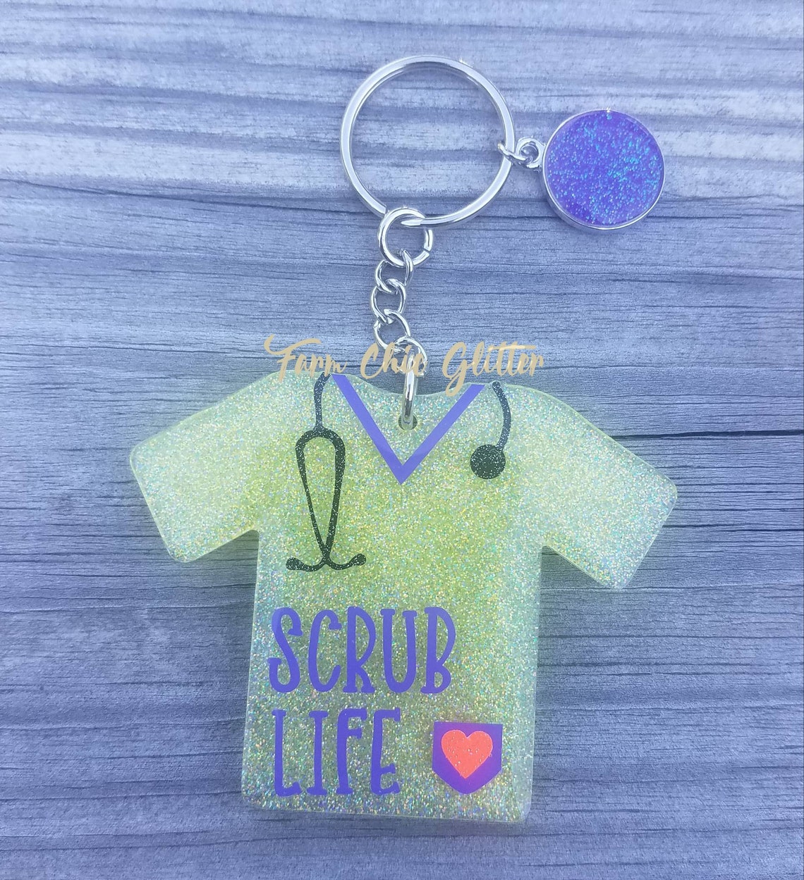 Medical scrub top keychain nurse keyring scrub shirt | Etsy