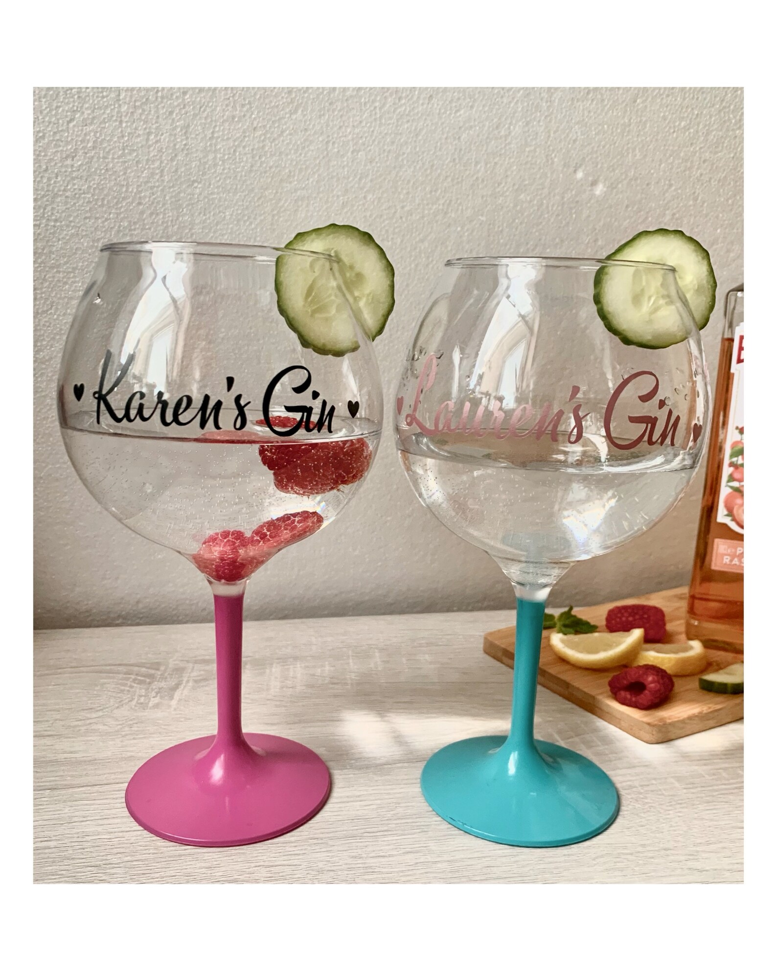 Personalised Summer Plastic Gin Glasses Etsy UK